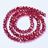 Electroplate Glass Beads Strands X-EGLA-A034-T8mm-B07-2