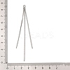 Brass Square Snake Chains Tassel Big Pendants KK-G510-02P-3