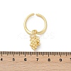 Fruit Theme Brass Micro Pave Cubic Zirconia Open Cuff Rings for Women RJEW-U057-07G-5
