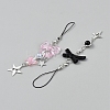 4Pcs 4 Styles Bowknot Acrylic & Star Alloy Pendant Decorations HJEW-WH20021-07A-2