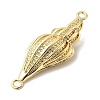 Sea Animals Brass Connector Charms KK-Z137-20G-01-2