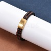 Ion Plating(IP) Braided Microfiber Leather Cord Bracelets for Men BJEW-Z081-14G-3