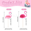 50Pcs 2 Colors Wood with Paper Cake Toppers AJEW-TA0001-61-2