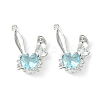 Brass Micro Pave Cubic Zirconia Pendants KK-L208-05P-06-2