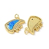 Brass Micro Pave Cubic Zirconia Pendants KK-A197-09G-2