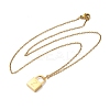 304 Stainless Steel Rolo Chain Pendant Necklaces NJEW-S444-01G-26-2