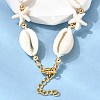 Natural Cowrie Shell & Starfish Synthetic Turquoise Beaded Necklaces for Women NJEW-F356-04G-4