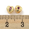 Brass Micro Pave Clear Cubic Zirconia Beads KK-G490-17G-02-3