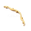Rack Plating Brass Clear Cubic Zirconia Connector Charms KK-M230-21G-3
