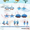 7 Pairs 1 Styles Acrylic Dangle Earrings EJEW-CJ0001-06-8
