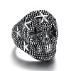 Skull with Star Chunky Wide Band Ring GUQI-PW0001-229C-01-1