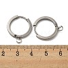 Tarnish Resistant 201 Stainless Steel Huggie Hoop Earrings Findings STAS-A167-01D-P-3