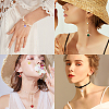 9Pcs 3 Styles 3 Colors Brass Glass Rhinestone Pendants GLAA-SC0001-38LG-5