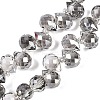 Electroplate Glass Beads Strands EGLA-D030-17W-1