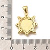 Religion Themed Rack Plating Brass Micro Pave Cubic Zirconia Pendants KK-L226-007G-10-3