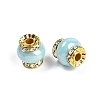 Resin Beads with Brass Rhinestone Rondelle KK-H490-05G-05-2