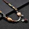 Ethnic Style Alloy & Porcelain Ceramic Beads Pendant Tassel Y Necklaces NJEW-D308-03B-5