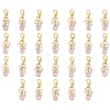 26Pcs 26 Styles Flat Round with Letter A~Z Alloy Enamel Pendant Decorations HJEW-JM02515-2