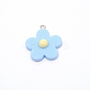 Opaque Resin Pendants RESI-WH0013-05A-1