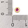 Rack Plating Flat Round Brass Micro Pave Cubic Zirconia Cabochons KK-F874-03G-06-3