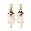 Brass Micro Pave Cubic Zirconia Pendants KK-C248-10A-G-1