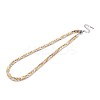 7MM 304 Stainless Steel Braided Herringbone Chain Necklaces NJEW-N058-19GPRG-1
