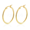 304 Stainless Steel Hoop Earrings PW-WG89744-18-1