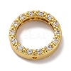 Rack Plating Brass with Cubic Zirconia Bead Frame KK-S406-09C-G-1