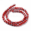 Handmade Evil Eye Lampwork Round Bead Strands LAMP-L055-6mm-19-2