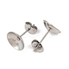 304 Stainless Steel Stud Earring Findings STAS-D389-03F-P-2
