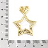 Rack Plating Brass Micro Pave Clear Cubic Zirconia Pendants KK-H474-19G-04-3