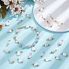 100Pcs 10 Styles ABS Plastic Imitation Pearl Pendants and Connector Charms Findings Kits PALLOY-WR00021-4
