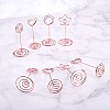 16Pcs 4 Style Carbon Steel Name Card Holder AJEW-SZ0001-82-3