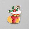 Christmas Alloy Enamel Pendants FIND-CJC0012-140B-1