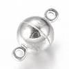 Brass Magnetic Clasps with Loops PALLOY-MC043-2S-2