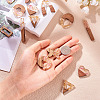 18Pcs 9 Styles Transparent Resin & Walnut Wood Pendants RESI-TA0003-35-6