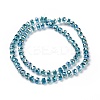Electroplate Transparent Glass Beads Strands EGLA-H101-03B-2