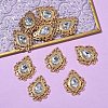 Retro Baroque Style Alloy Acrylic Pandants PALLOY-YW00070-07G-06-1