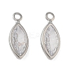 Brass Pave Cubic Zirconia Charms CU-CBABEB3-06P-03-1