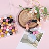 70Pcs 10 Styles Printed Round Silicone Focal Beads SIL-SZ0002-37-4