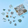 Tibetan Style Alloy Yoga Theme Pendants TIBE-SC0002-01-3