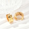 304 Stainless Steel Polishing Effect Hoop Earrings EJEW-M001-37G-3