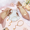 2 Pairs 2 Styles Women's Detachable ABS Plastic Imitation Pearl Beaded Shoe Laces for High Heels DIY-PH0022-88B-5