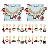 Alloy Enamel Rhinestone Locking Stitch Markers HJEW-AB00112-1