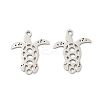 Ocean 201 Stainless Steel Laser Cut Sea Animals Connector Charms STAS-P428-03A-P-1