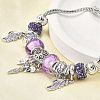 Alloy European Beads Charm Bracelets BJEW-F495-17P-5