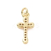 Brass Micro Pave Cubic Zirconia Pendants KK-C012-49G-2