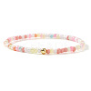 Bohemian Glass Pearl & Brass Beaded Stretch Bracelets for Women ZZ9832-2-1