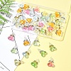 40Pcs 10 Colors Acrylic Glass Pendants PALLOY-FS00018-8