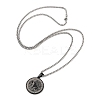 Retro Mandala 201 Stainless Steel Box Chain Constellation Pendant Necklaces for Women Men NJEW-M223-01D-3